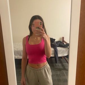 Hot pink cropped tank